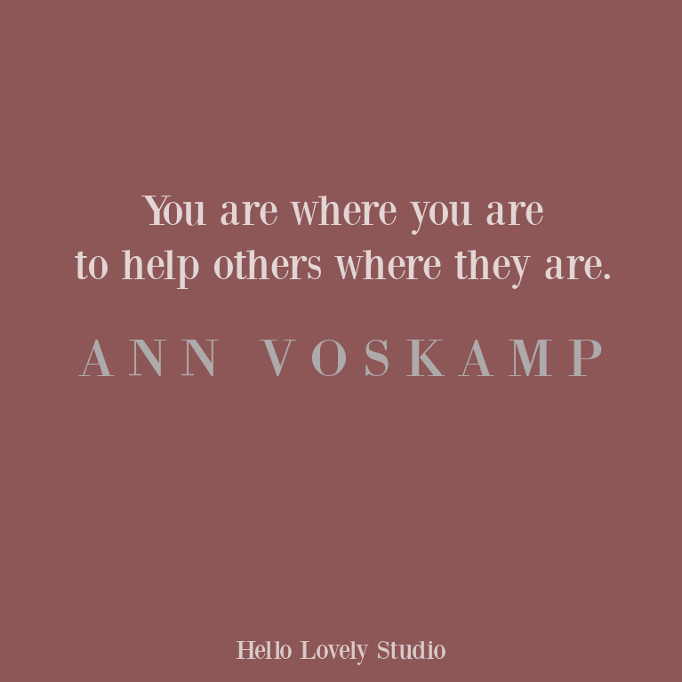 Inspirational quote from Ann Voskamp on Hello Lovely Studio. #faithquote #inspirationalquotes #annvoskamp #christianity #encouragementquote