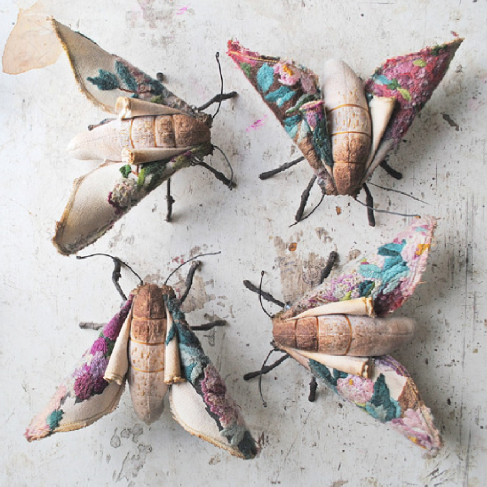 Moths created by artist Mister Finch. #moths #fineart