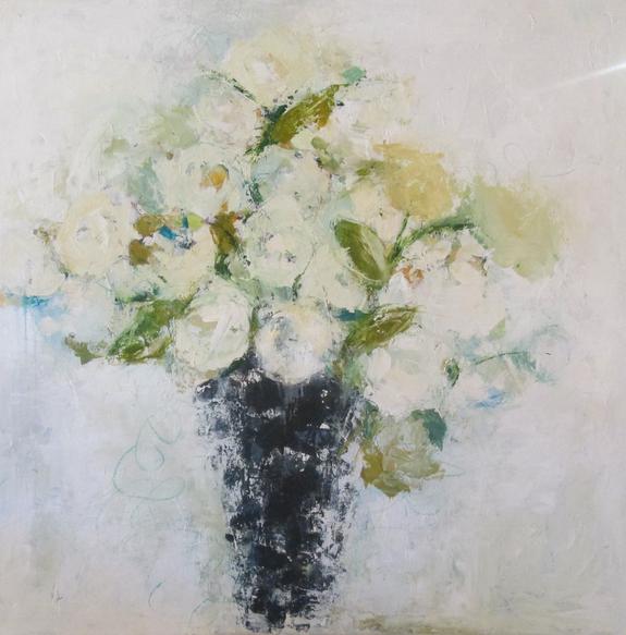 Beautiful floral impressionist painting by Holly Irwin. #hollyirwin #painting #floral