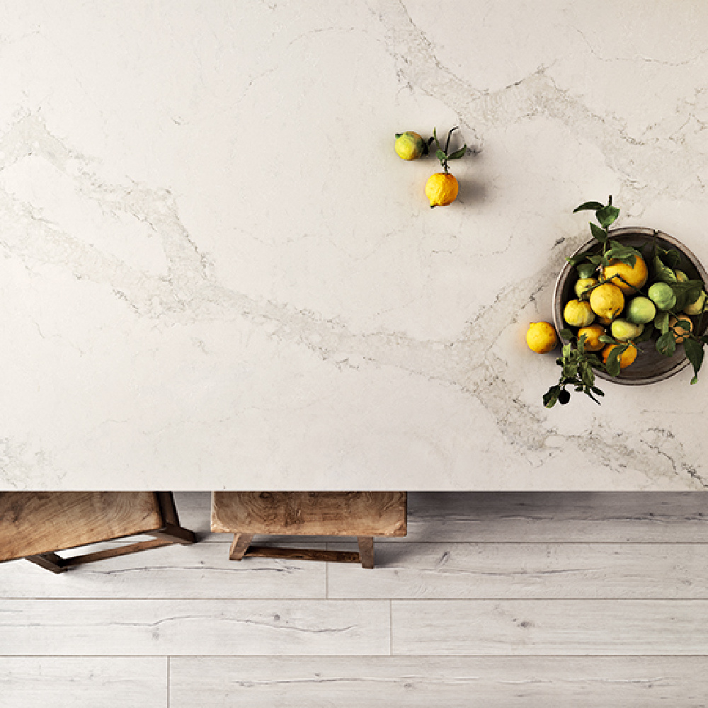 Caesarstone Calacatta Nuvo white quartz countertop #calacattanuvo #caesarstone #quartz #kitchendesign