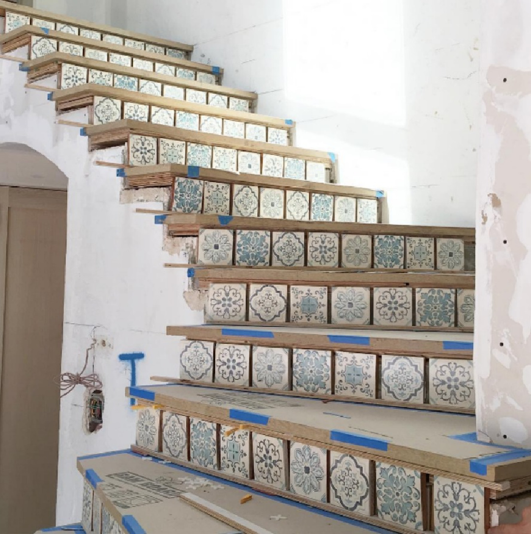 During construction of staircase