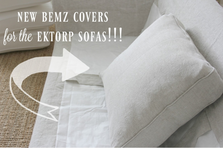 Bemz slipcover for Ektorp Ikea Sofa - Hello Lovely Studio. #bemz #slipcovers #sofaslipcovers #belgianlinen #ektorpsofa #ikeaektorp