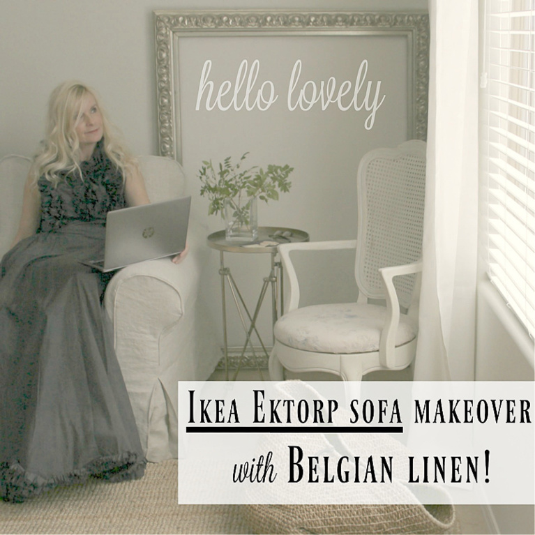 Bemz slipcover for Ektorp Ikea Sofa - Hello Lovely Studio. #bemz #slipcovers #sofaslipcovers #belgianlinen #ektorpsofa #ikeaektorp