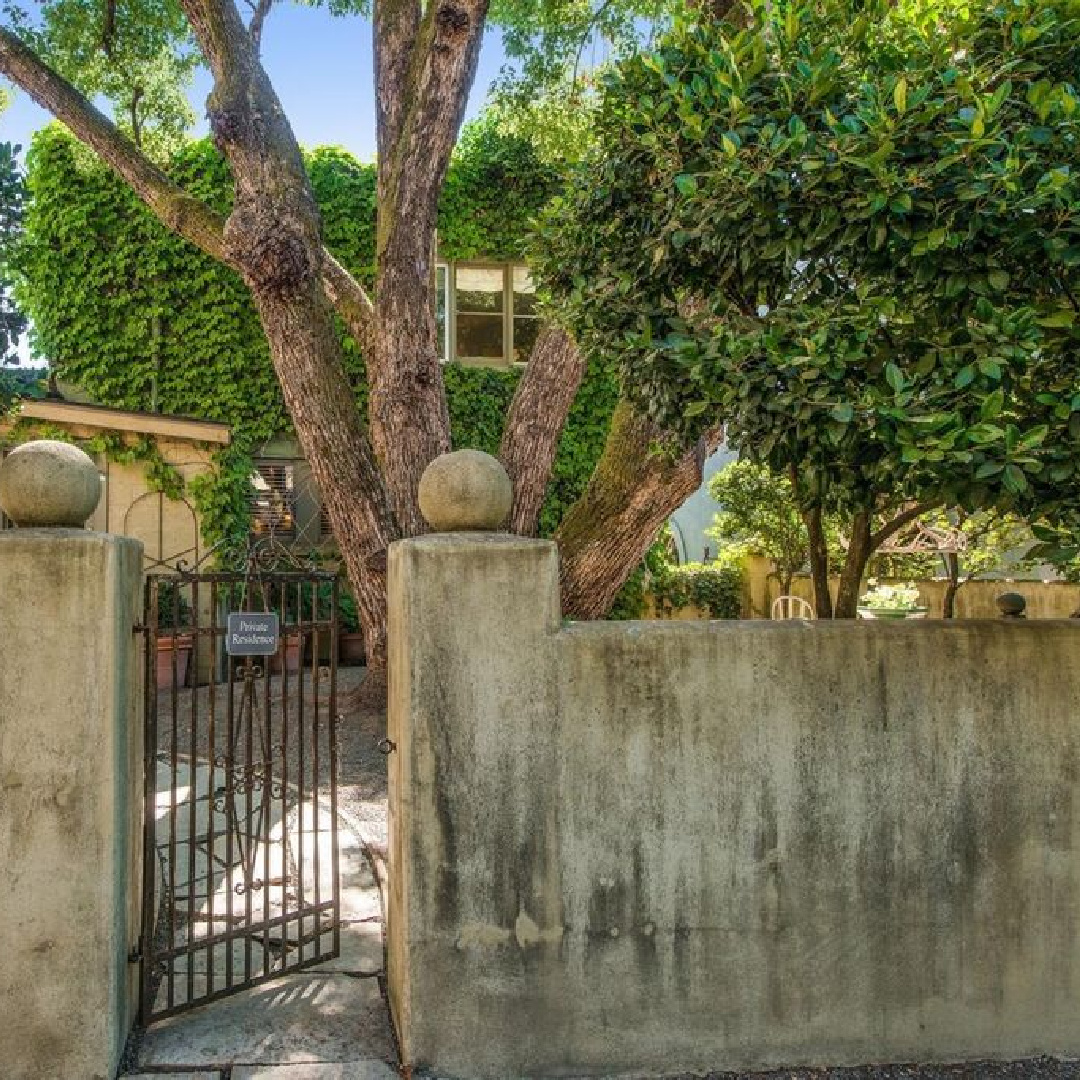 Interior designer Myra Hoefer's beautiful 1935 California cottage with Parisian interiors, antiques, and French inspired gardens.