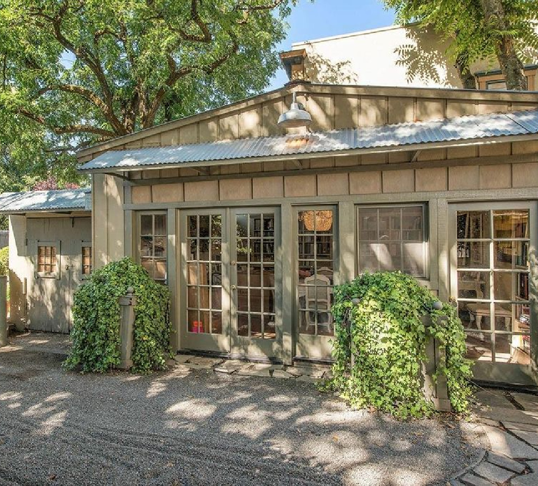 Interior designer Myra Hoefer's beautiful 1935 California cottage with Parisian interiors, antiques, and French inspired gardens.
