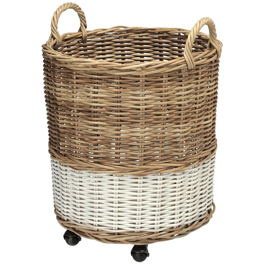 Basket with casters.