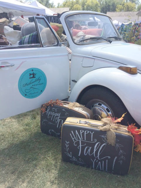 Vintage 
VW Beetle in fall by Hello Lovely Studio