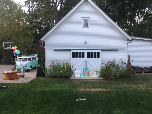 White-modern-farmhouse-garage-and-vintage-VW-bus-by-Hello-Lovely-Studio