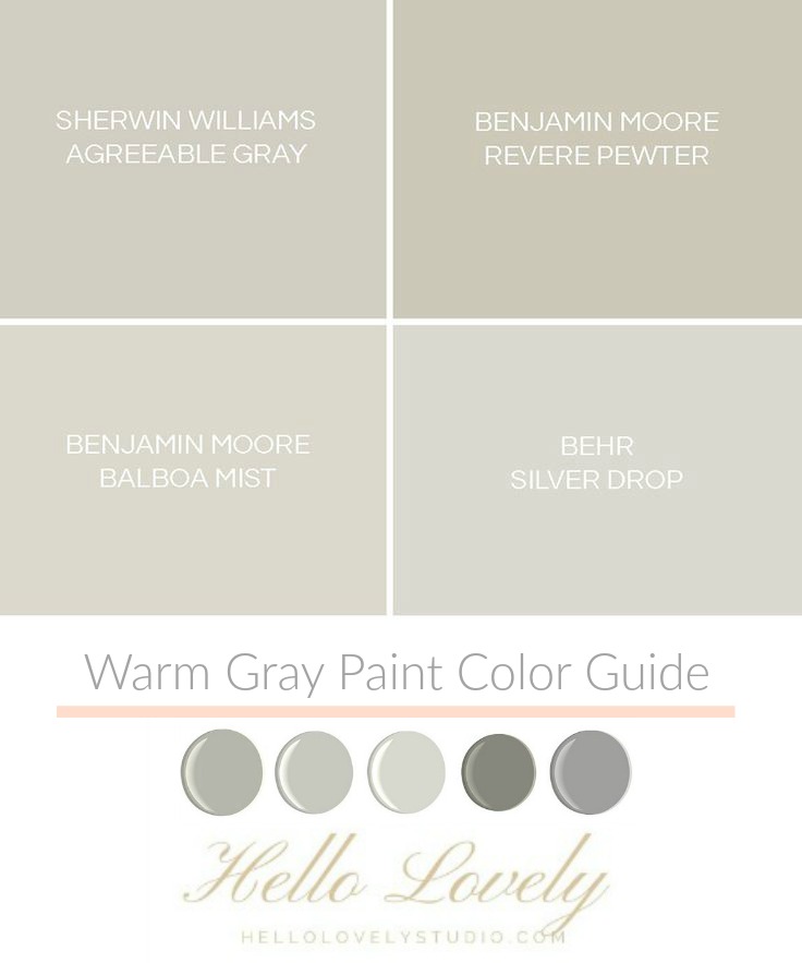 Warm gray paint color ideas from Hello Lovely Studio. Time to Paint Your Walls? Come discover a Refresher to Demystify the Process!