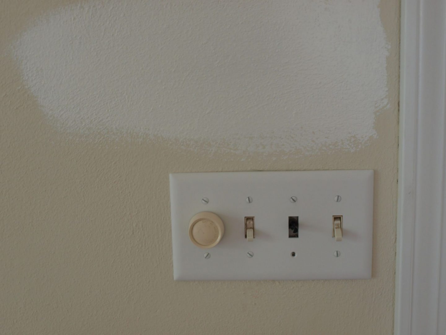 Ugly light switches and dimmers before upgrade - Hello Lovely