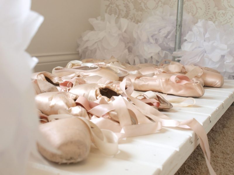 Pink ballet slippers by Hello Lovely Studio #pointeshoes