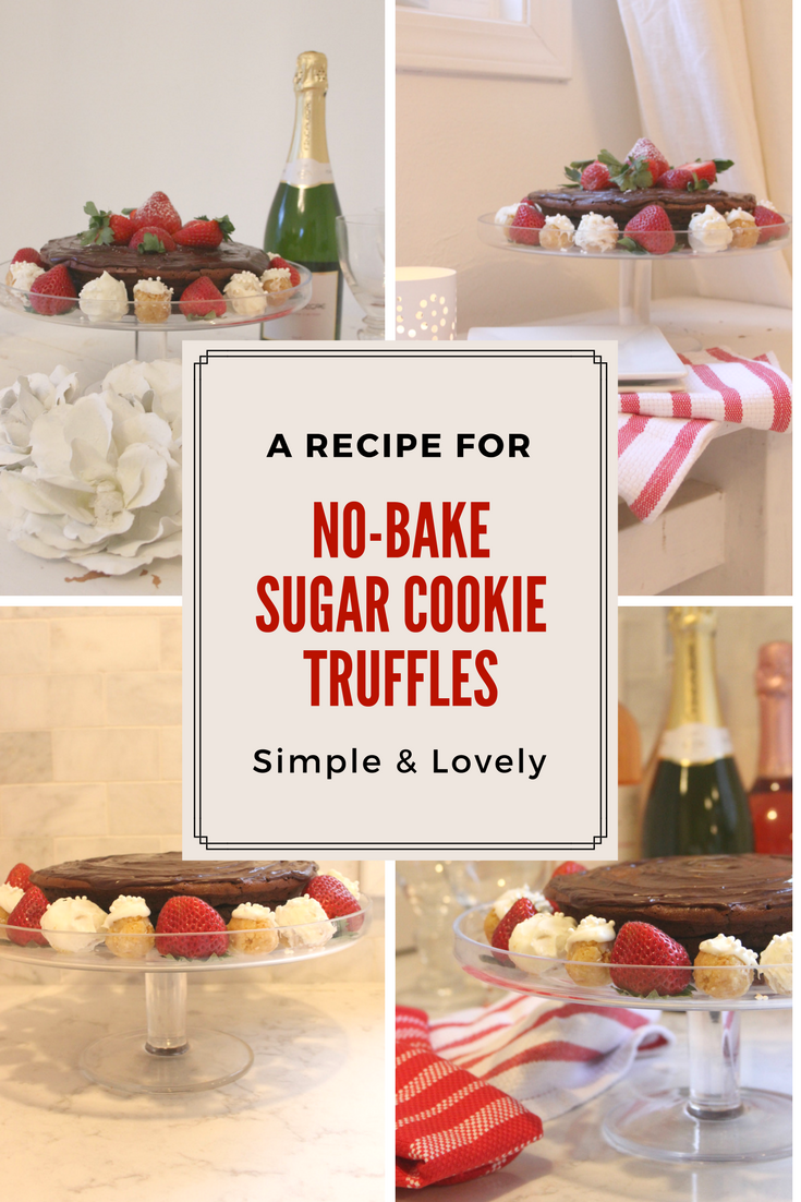 Recipe for no-bake sugar cookie truffles by Hello Lovely Studio