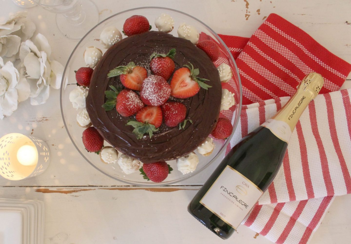 Simple gluten free flourless chocolate cake with ganache by Hello Lovely Studio