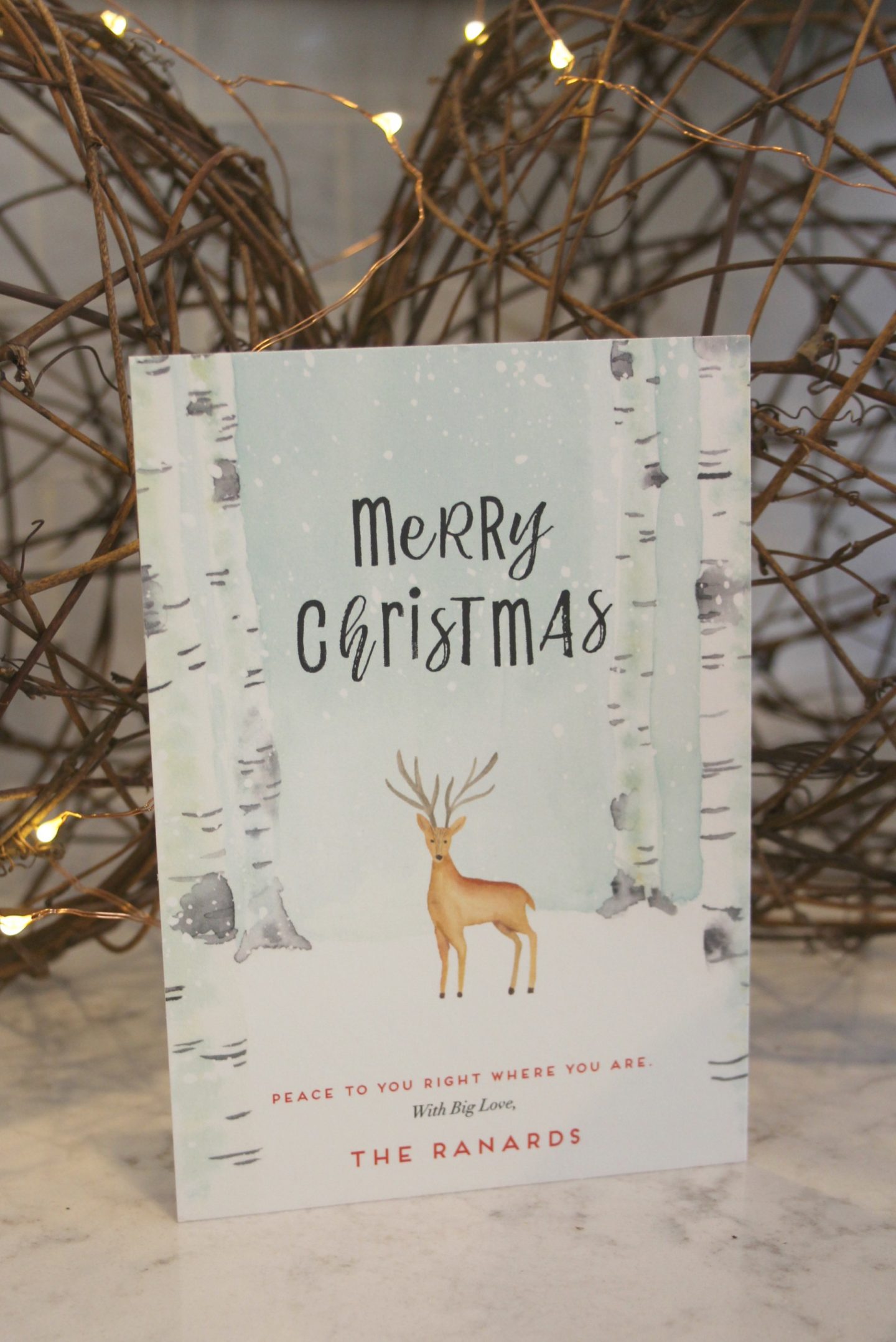Peaceful Forrest hoilday card from Minted - Hello Lovely Studio