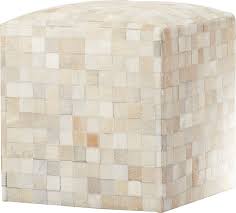 Leather Patchwork Ottoman