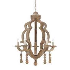 Scrubbed Wood 5-Light Chandelier