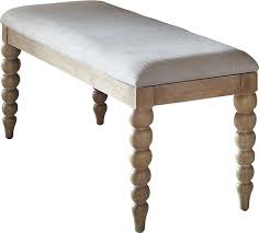 French Country Bench with Spindle Legs