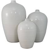 White Vase Set