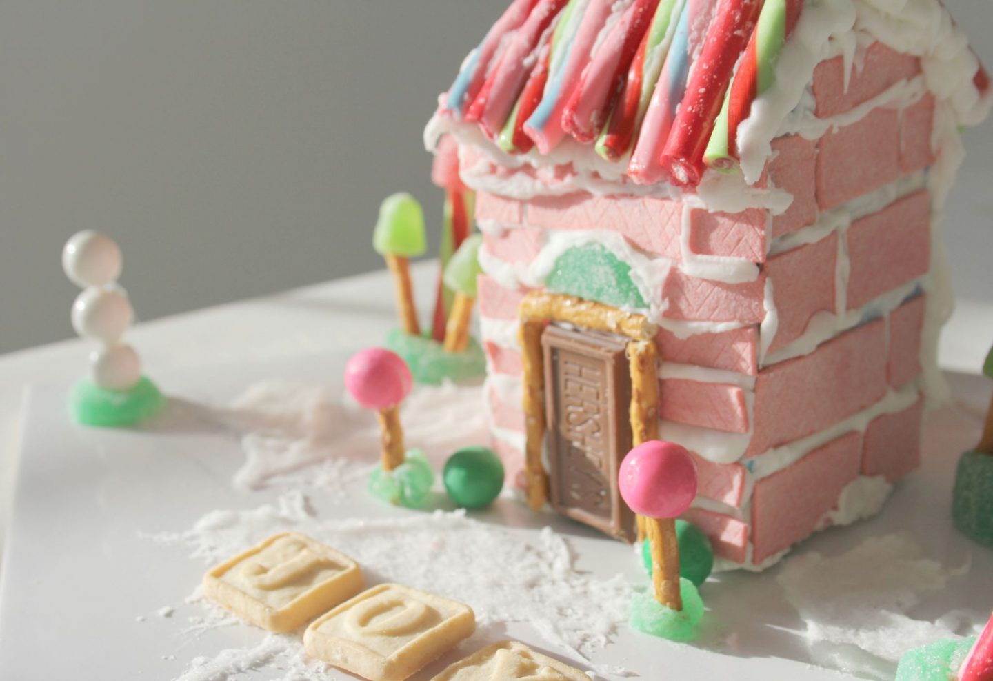 My Holiday Pink Bubblegum Candy House - Hello Lovely Studio