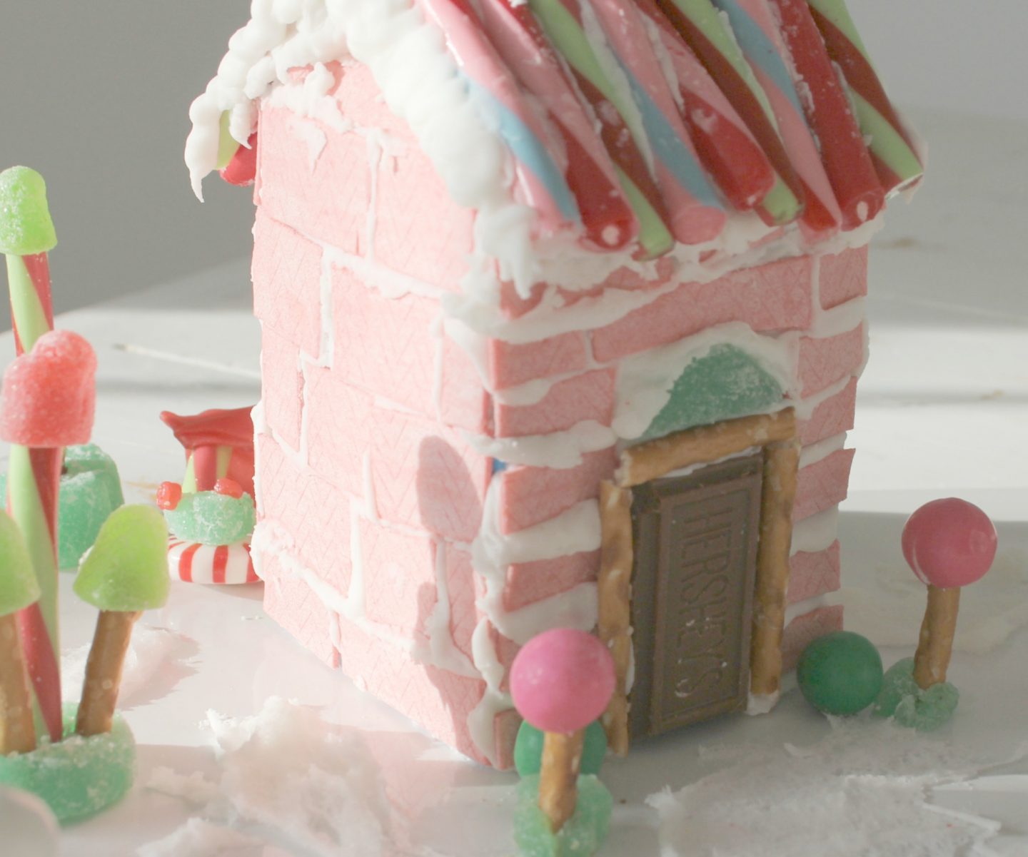 My Holiday Pink Bubblegum Candy House - Hello Lovely Studio