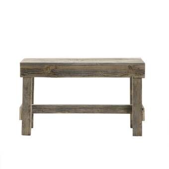 Marsh rustic wood farmhouse bench.