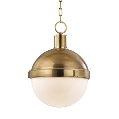 Modern Brass Globe Pendant