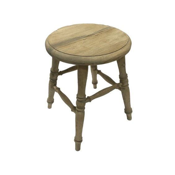 Rustic wood accent stool.