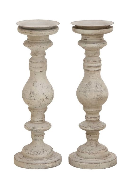 If you are a lover of farmhouse style, I bet you'll love these rustic turned candle holders for your kitchen, dining room, or bedroom decor. #rusticdecor #candlestick