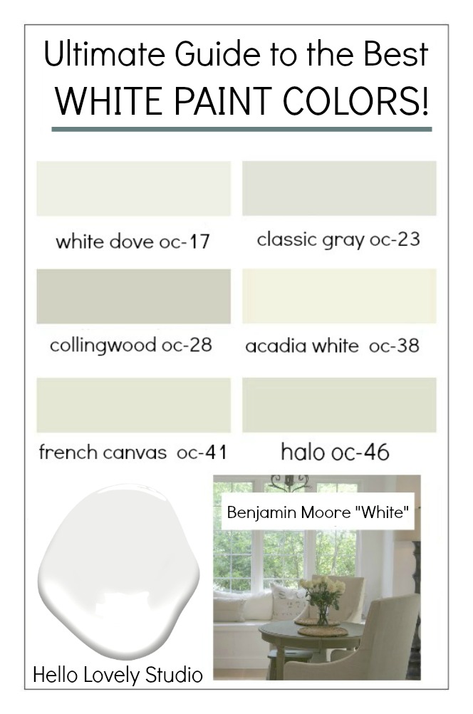 Ultimate Guide to Best White Paint Colors!  #paintcolors #hellolovelystudio #bestwhitepaints