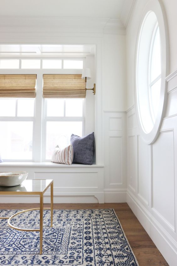 Simply White by Benjamin Moore is a beautiful and versatile white paint color chosen for this interior by Studio McGee. #benjaminmoore #simplywhite #paintcolors #bestwhitepaints