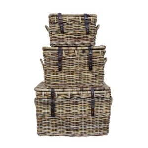 Wicker Trunk Set