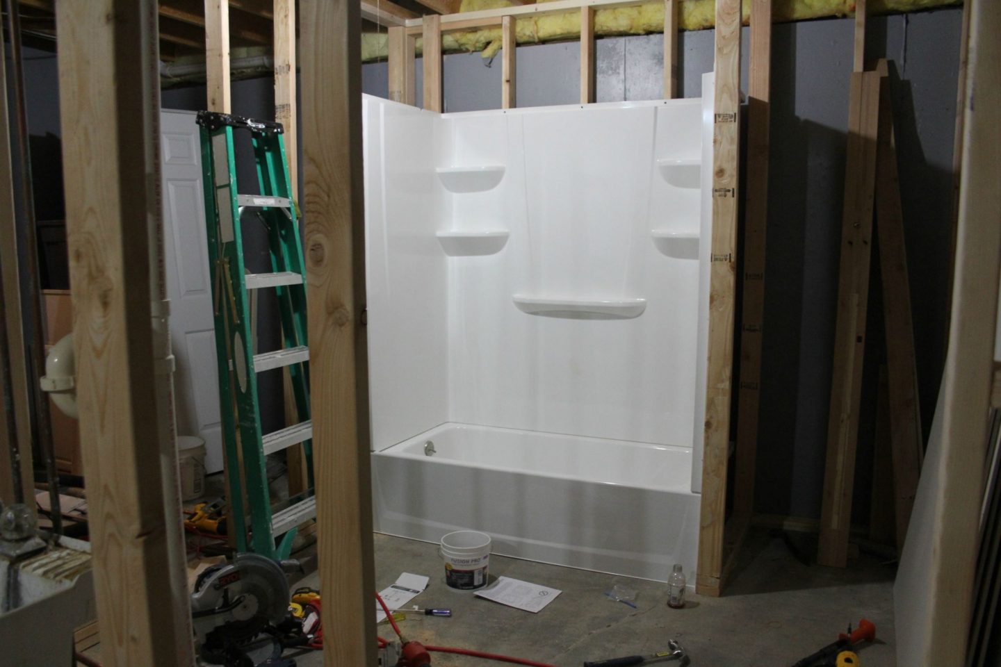 See the transformation of an unfinished storage space in basement to a beautiful new bathroom. #beforeandafter #renovation #bathroomdesign