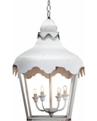 White Farmhouse Lantern Pendant