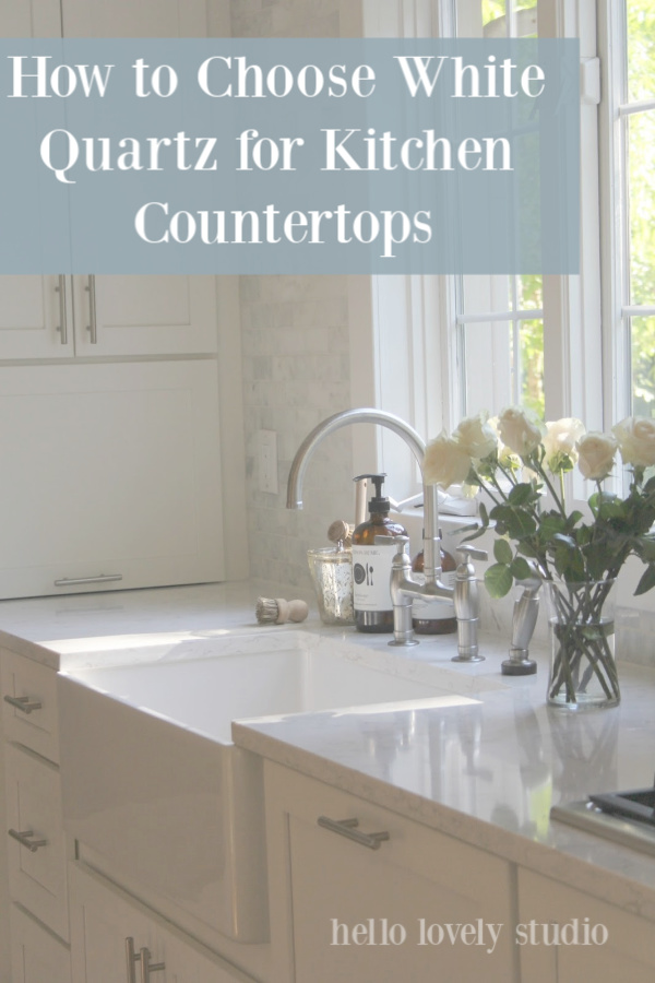 Wie man weißen Quarz für Küchenarbeitsplatten auswählt - Hello Lovely Studio. #hellolovelystudio #countertops #quartz #kitchendesign #whitequartz