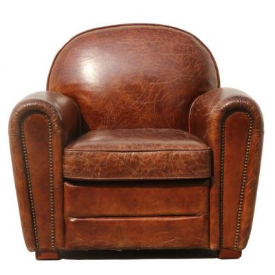 Parisian Style Leather Club Chair