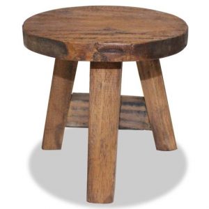 French farmhouse rustic wood stool