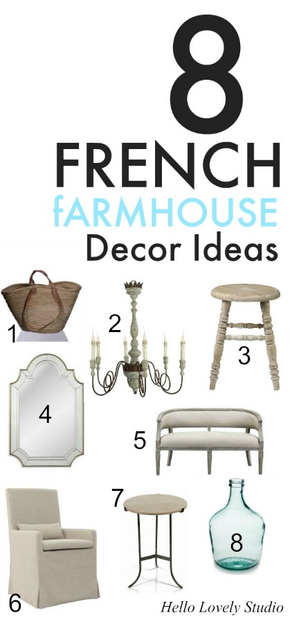 French farmhouse decor ideas and French country interior design inspiration to pin for later! COME TOUR these lovely, romantic, French inspired interiors and take away decorating ideas and resources. #frenchfarmhouse #frenchcountry #decoratingideas #interiordesignideas #homedecor #interiordecorating