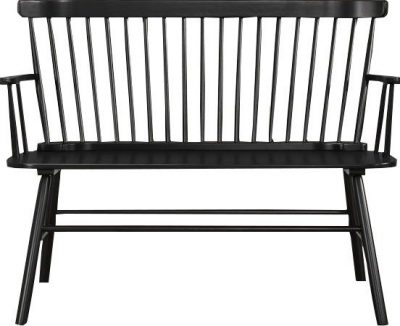 Black Farmhouse Bench #farmhousedecor #bench #slatted