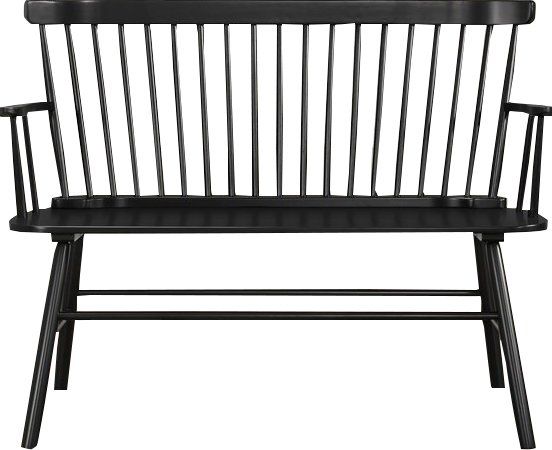 Black modern farmhouse bench.