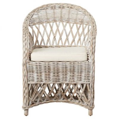 Light Grey Rattan Chair