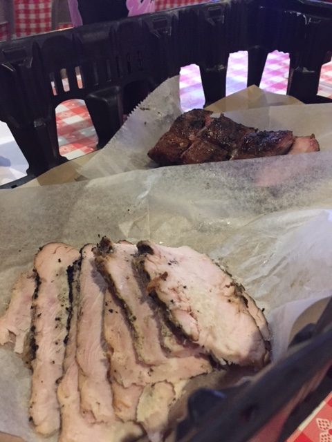 Rudy's BBQ food with turkey and ribs. #rudys #waco #bbq