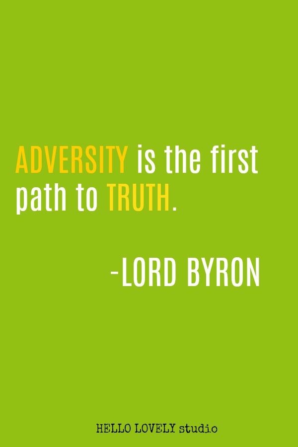 Inspirational quote by Lord Byron on Hello Lovely Studio.