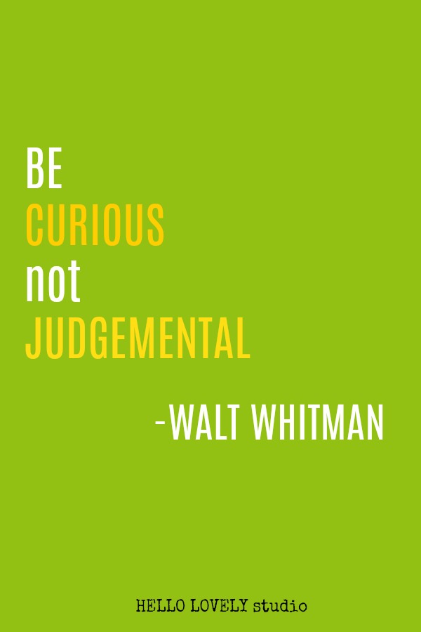 Inspirational quote by Walt Whitman on Hello Lovely Studio.