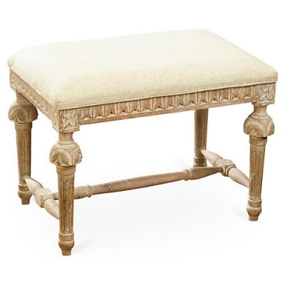 Linen Footstool