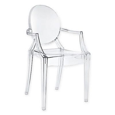 Louis Ghost Chair With Arms - a modern acrylic dining chair.