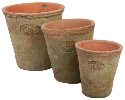 Aged terracotta planter pots, Eschert Design