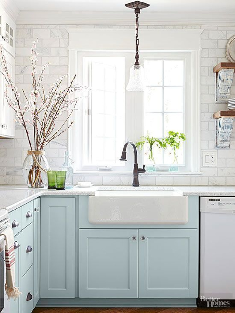 How to Pull Off a Powder Blue Kitchen