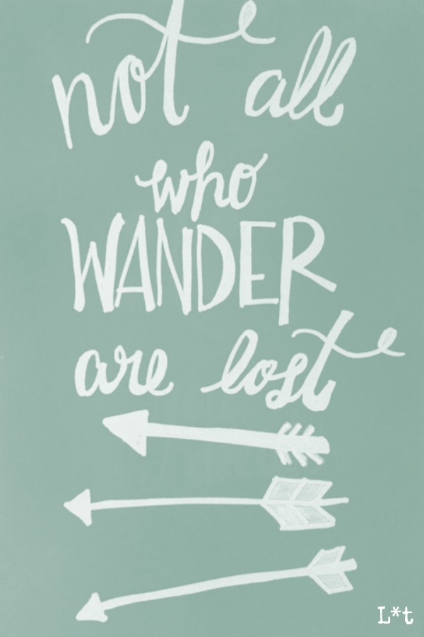 Quote for encouragement and inspiration. Not all who wander are lost. #quote #inspiringquote #encouragement