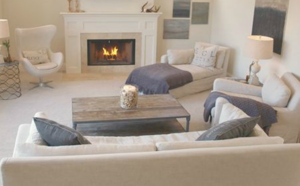 Belgian style living room with fireplace. Hello Lovely Studio.