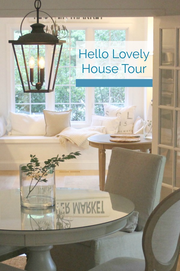 Hello Lovely House Tour July 2018. Come inside to tour European country inspired serene interiors.